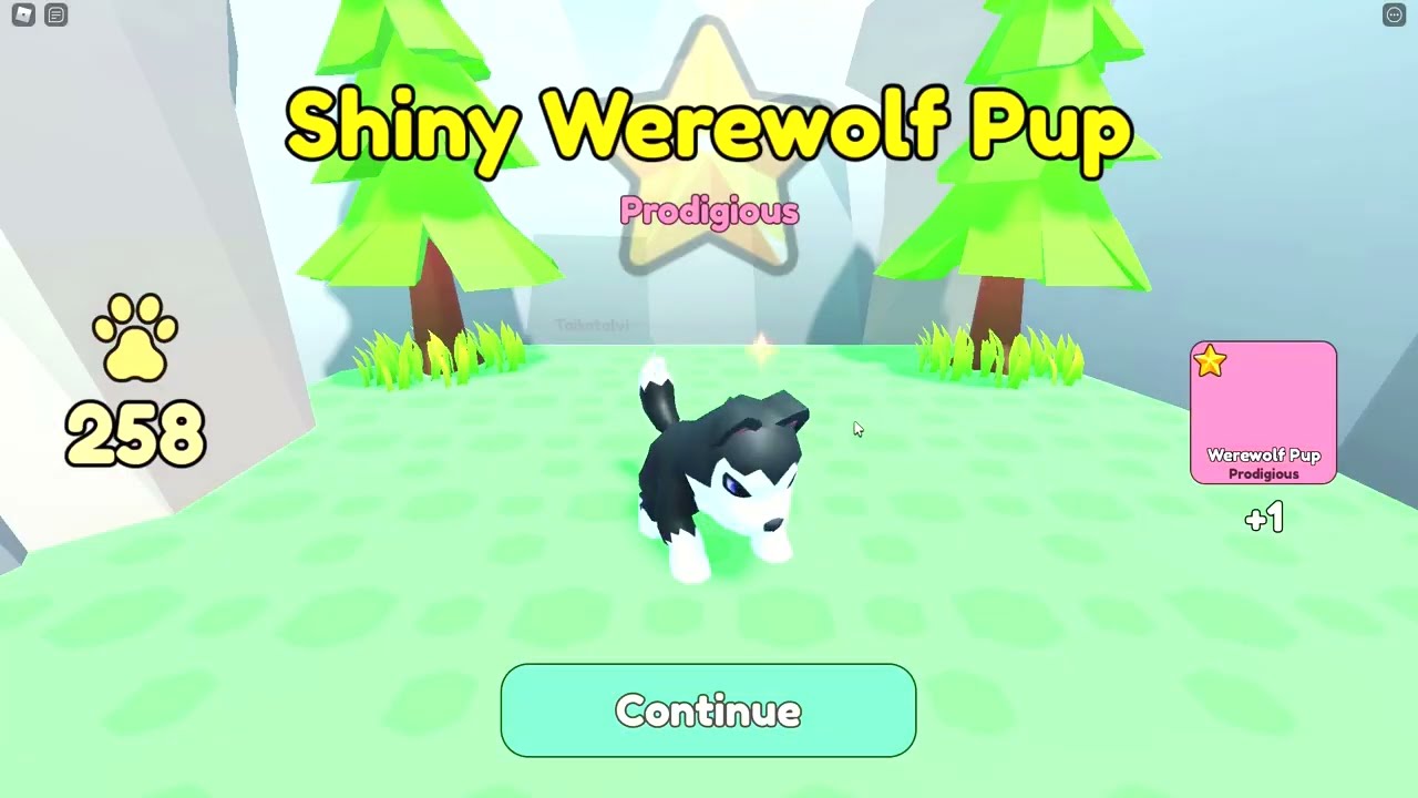 SHINY WEREWOLF PUP (PRODIGIOUS) FUSED ON CAMERA!😎😱 | Collect All Pets (Roblox)