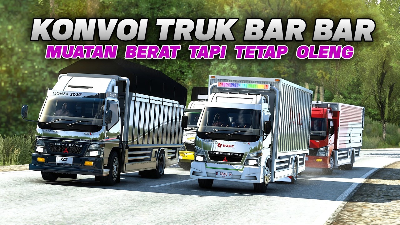 CONVOY TRUCK CANTER CAMPURAN OLENG PARAH !! ETS2 Indonesia #ets2indonesia #ets2
