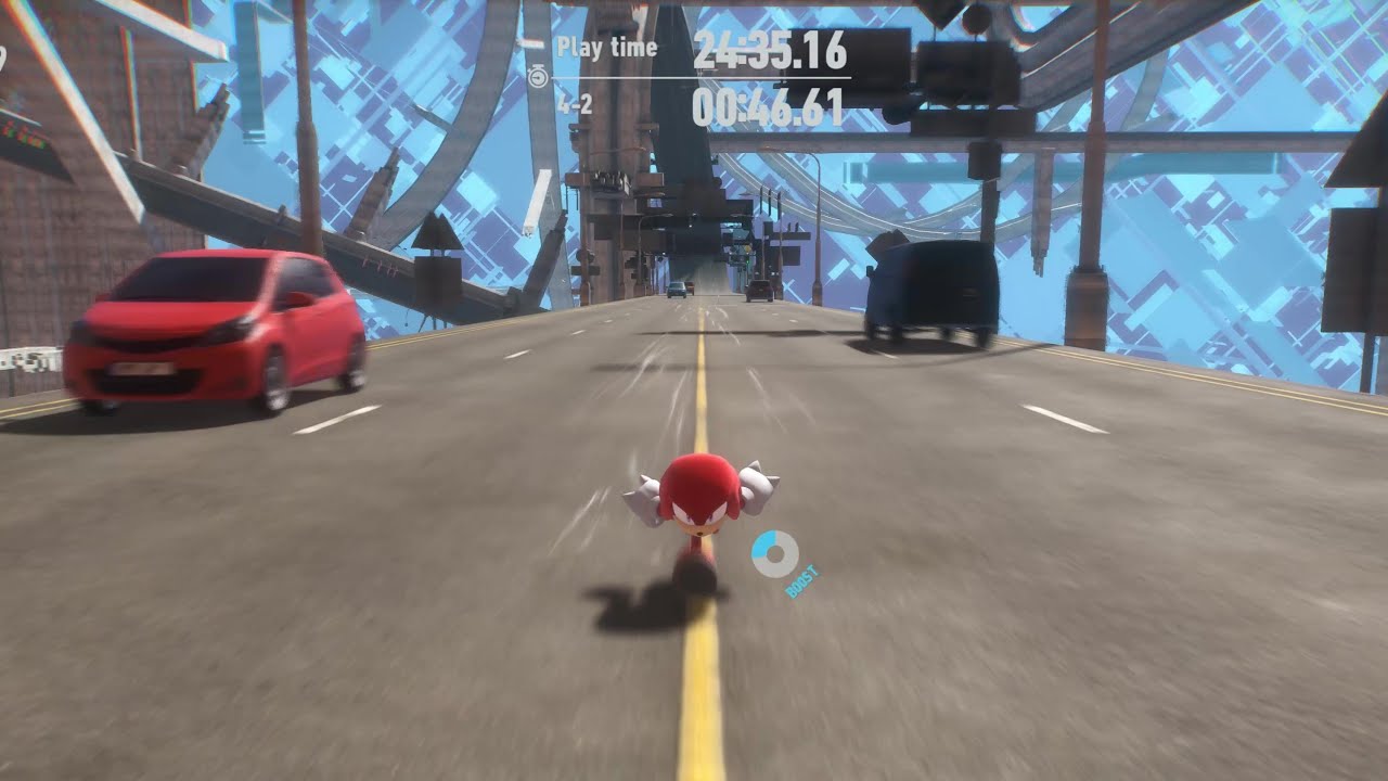 Sonic Frontiers: All Cyberspace Challenge As Knuckles!