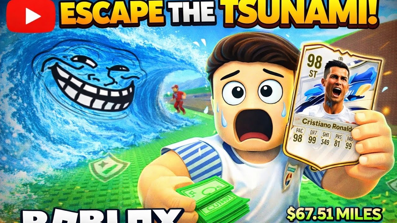 ⚽ Escape the Giant Tsunami! | Roblox Soccer Legends