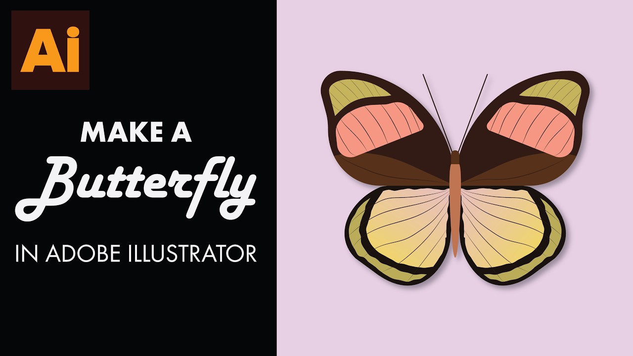 How to Draw a Butterfly in Adobe Illustrator (Step-by-Step Tutorial)