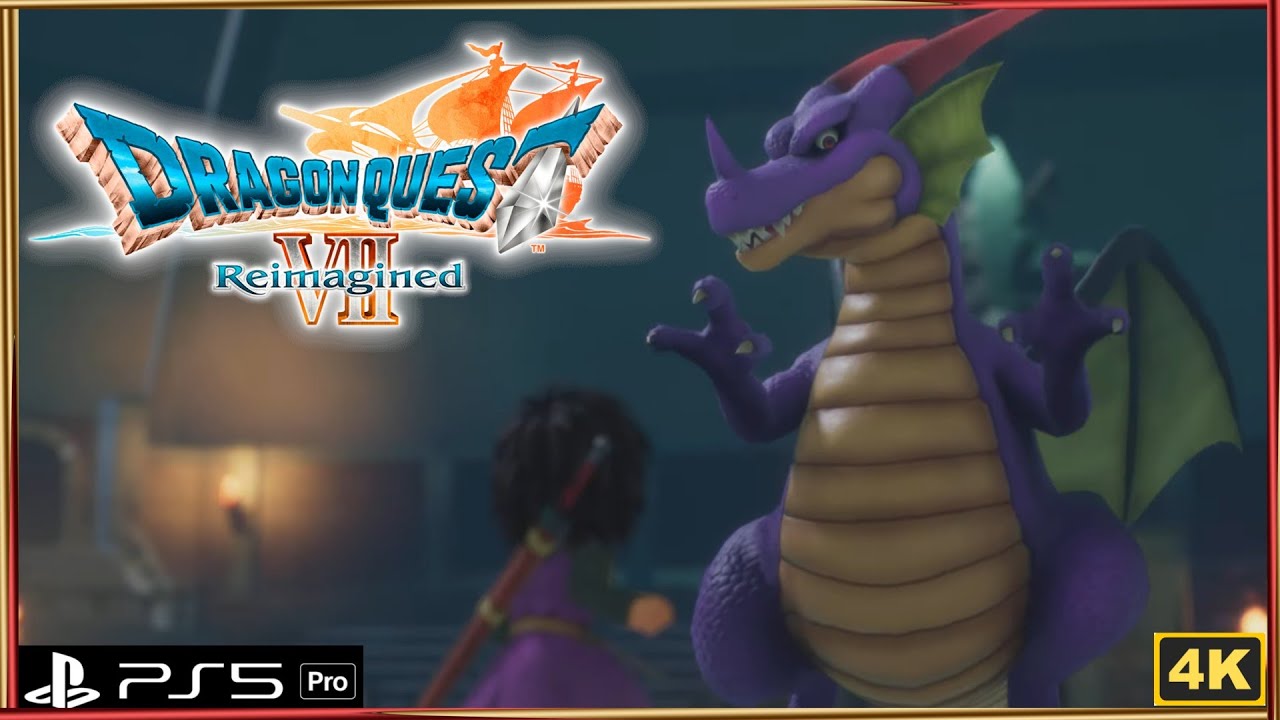 DRAGON QUEST VII Reimagined Lv99 Vs The Dragonlord Post Game Boss Tough Going in 25 Turns & Build TS