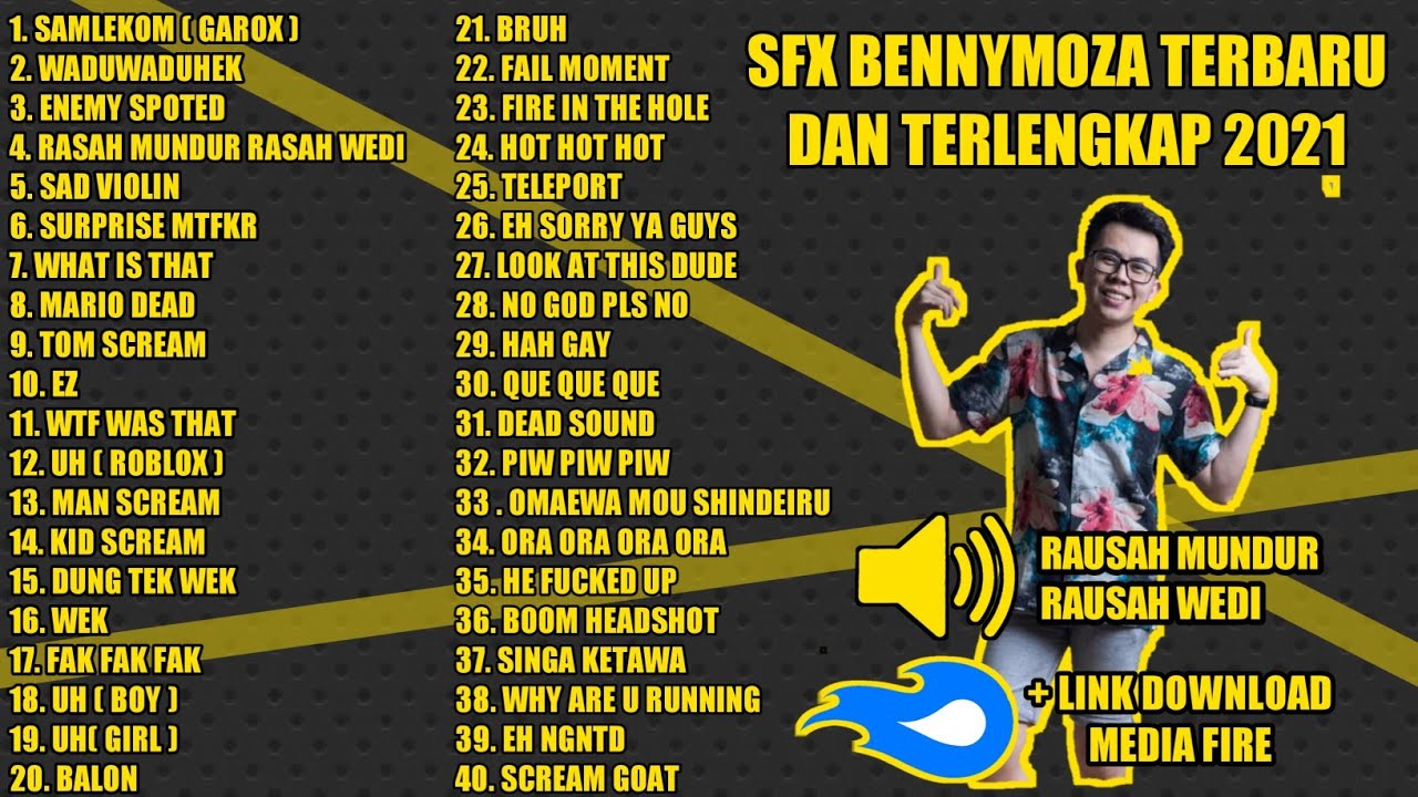 KUMPULAN SOUND EFFECT YANG SERING DI PAKAI BENNY MOZA TERBARU & TERLENGKAP 2021 | SFX EXE YOUTUBER !