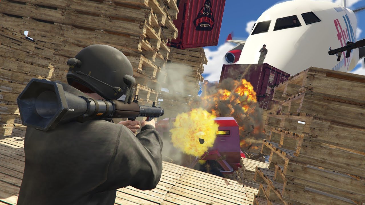 อาร์พีจี!! ปะทะ เครื่องบินจัมโบ้ลำบิ๊ก!! (GTA 5 Online)