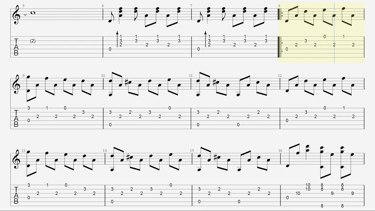 Paint It Black - The Rolling Stones - Fingerstyle Guitar TAB