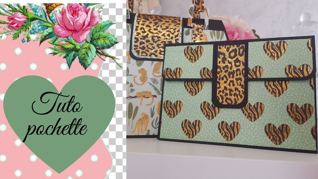 Tuto petite pochette ( va avec le sac ) #tuto #tutos #scrapbooking #tutoscrapbooking