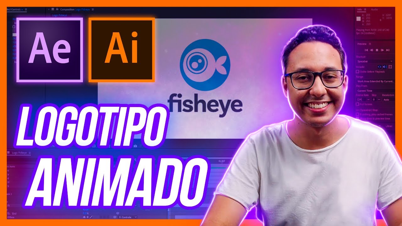 COMO ANIMAR um LOGOTIPO do ILLUSTRATOR no AFTER EFFECTS!