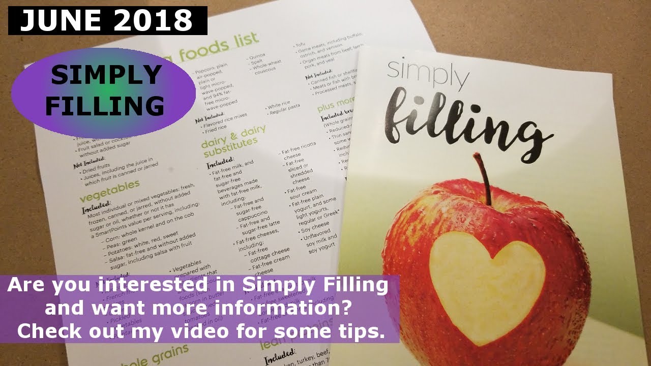 SIMPLY FILLING INFORMATION AND TIPS 2018