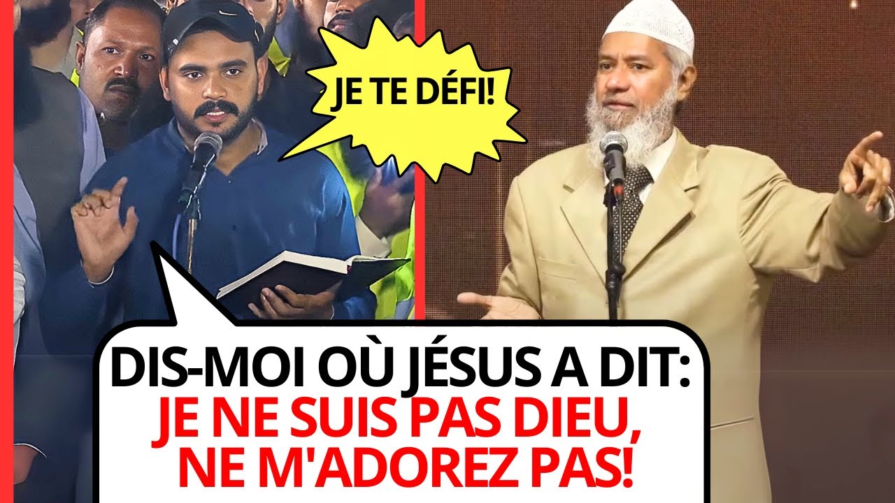 Un Chétien défi Zakir Naik: Où Jésus a dit je ne suis pas Dieu, ne m'adorez pas? Zakir Naik français