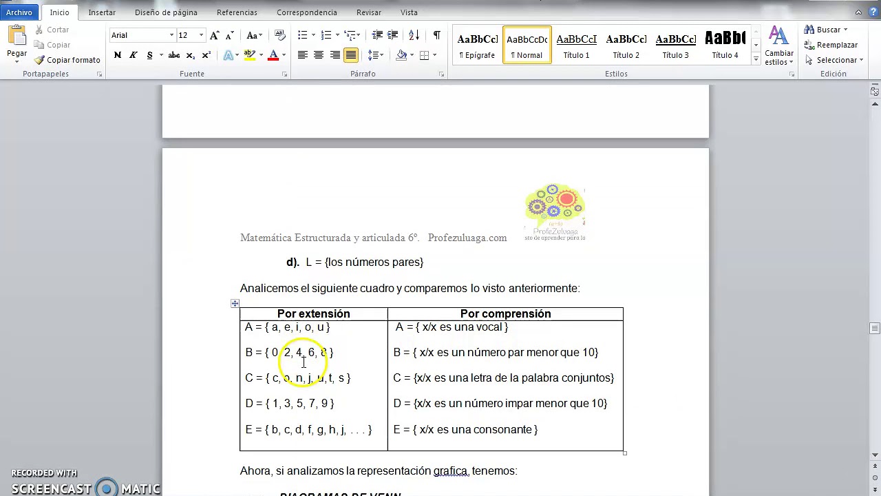 5  REPRESENTACIÓN DE CONJUNTOS