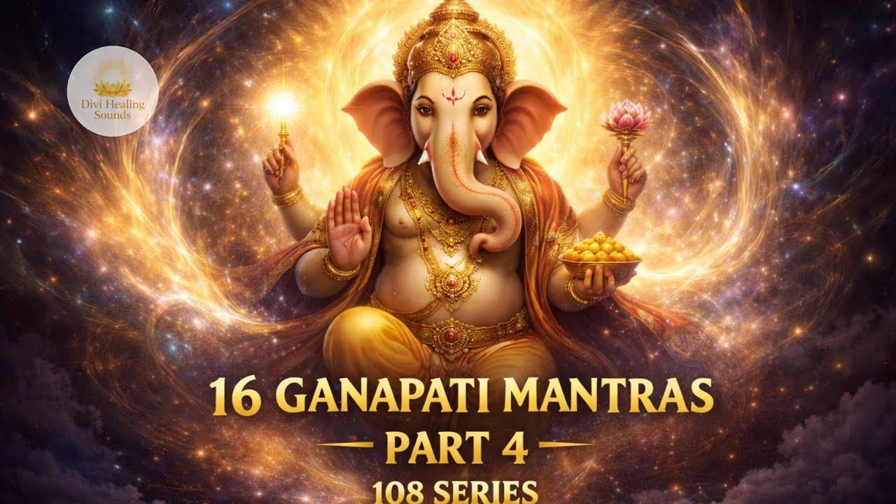 👉 16 Ganapati Mantras 🔱 | Part 4 | 108 Series | Remove Obstacles & Attract Success