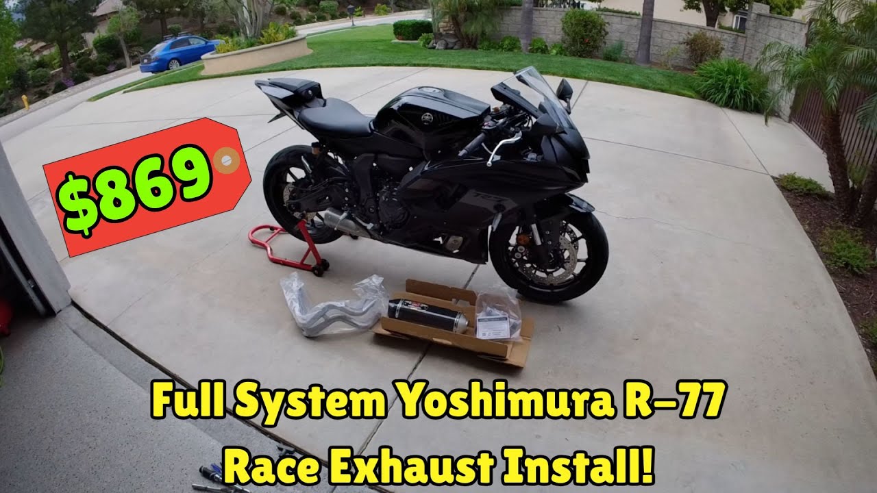 Yoshimura R-77 Race Exhaust Install! - Yamaha R7 (How To)