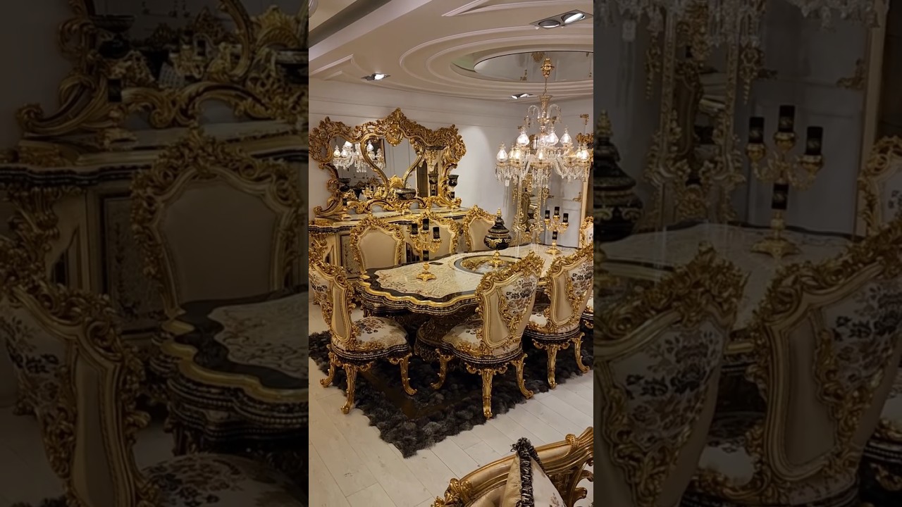 luxury Golden furniture interior design#homedecor