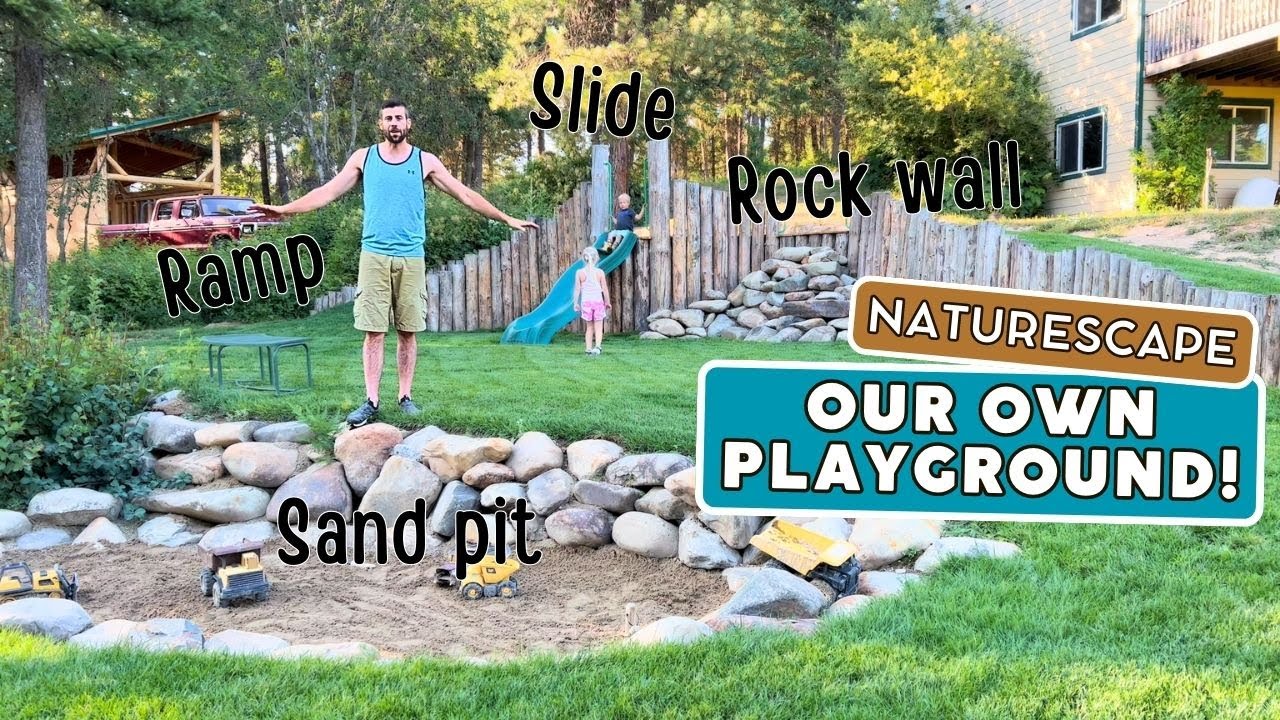 Building Our Backyard Playground Area for Kids | Custom Deck Building