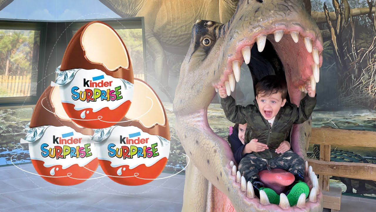 Em busca de Ovos de Dinossauros - Manu e Gael encontram Kinder Ovos no Dino Parque Lourinhã