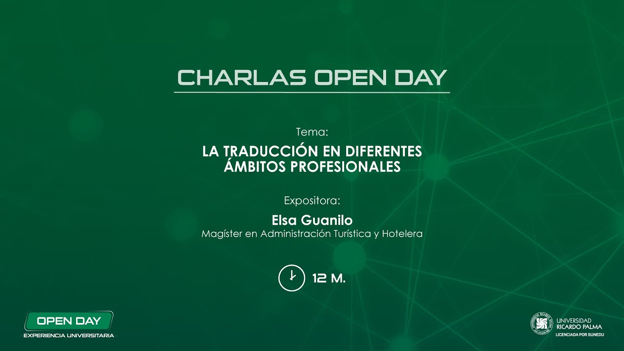 [OPEN DAY 2021] FACULTAD DE HUMANIDADES Y LENGUAS |LA TRADUCCIÓN EN DIFERENTES ÁMBITOS PROFESIONALES