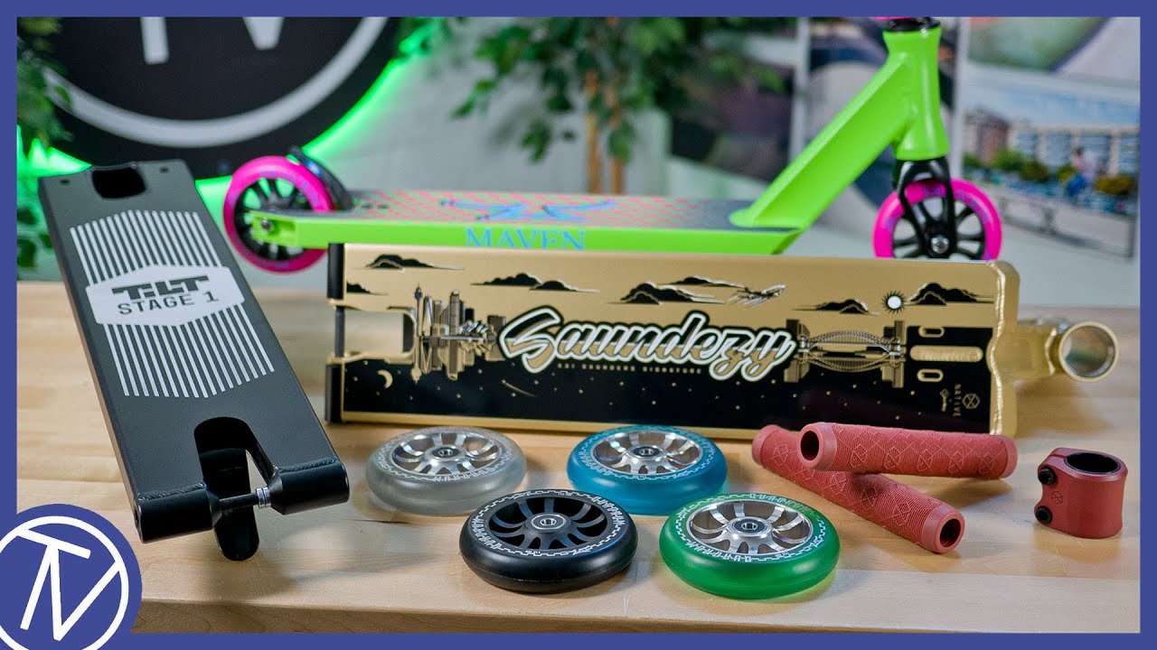 Saundezy/Flemongo Decks, Tilt Stage 1, AO Maven 2020, Quadrum 115 Wheels - What's New in Scootering