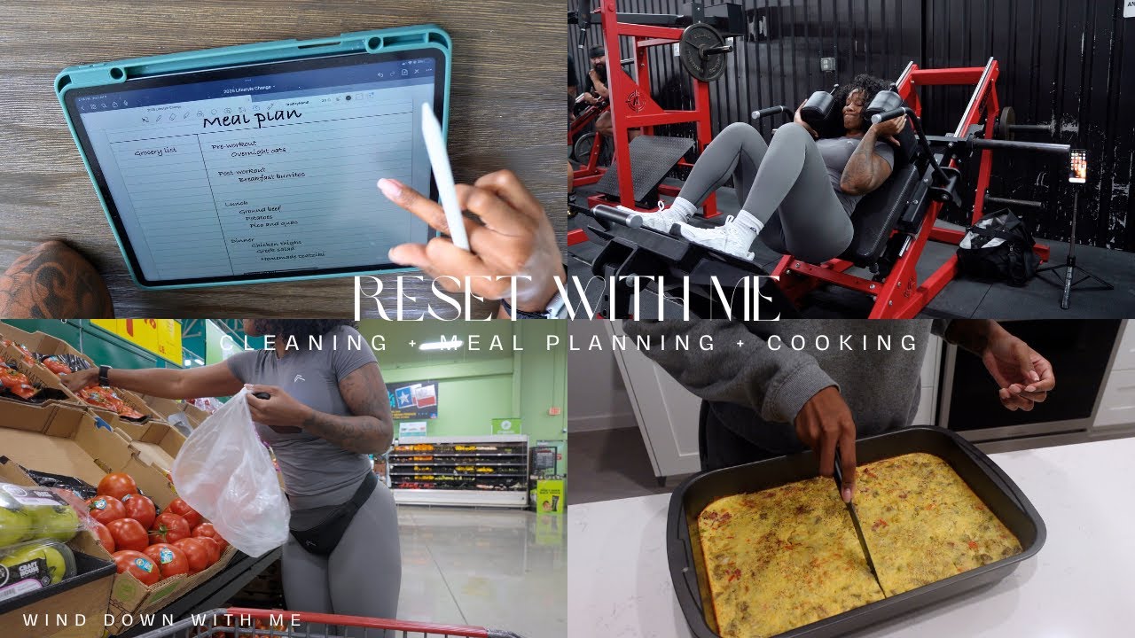 RESET DAILY VLOG | GROCERIES + MEAL PLANNING + CLEANING