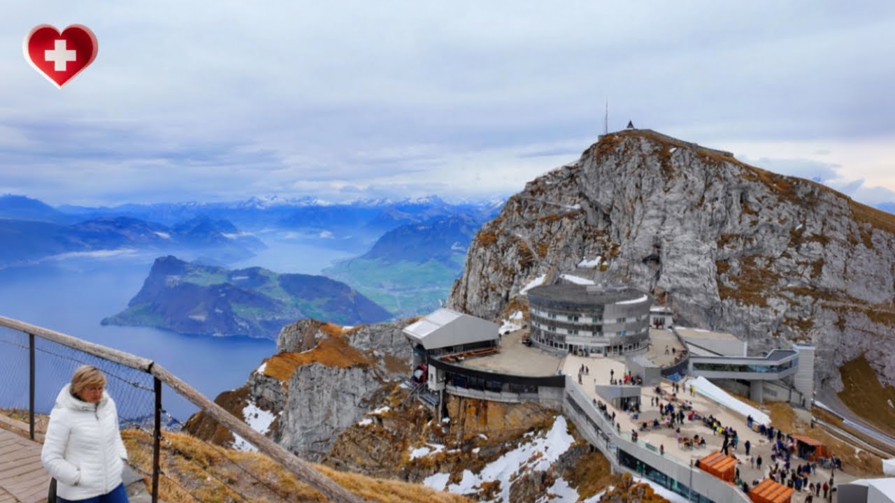 Piękny spacer i przejażdżka kolejką linową po g&oacute;rze Pilatus🏔️Spektakularne widoki na Lucernę🇨🇭[4K]