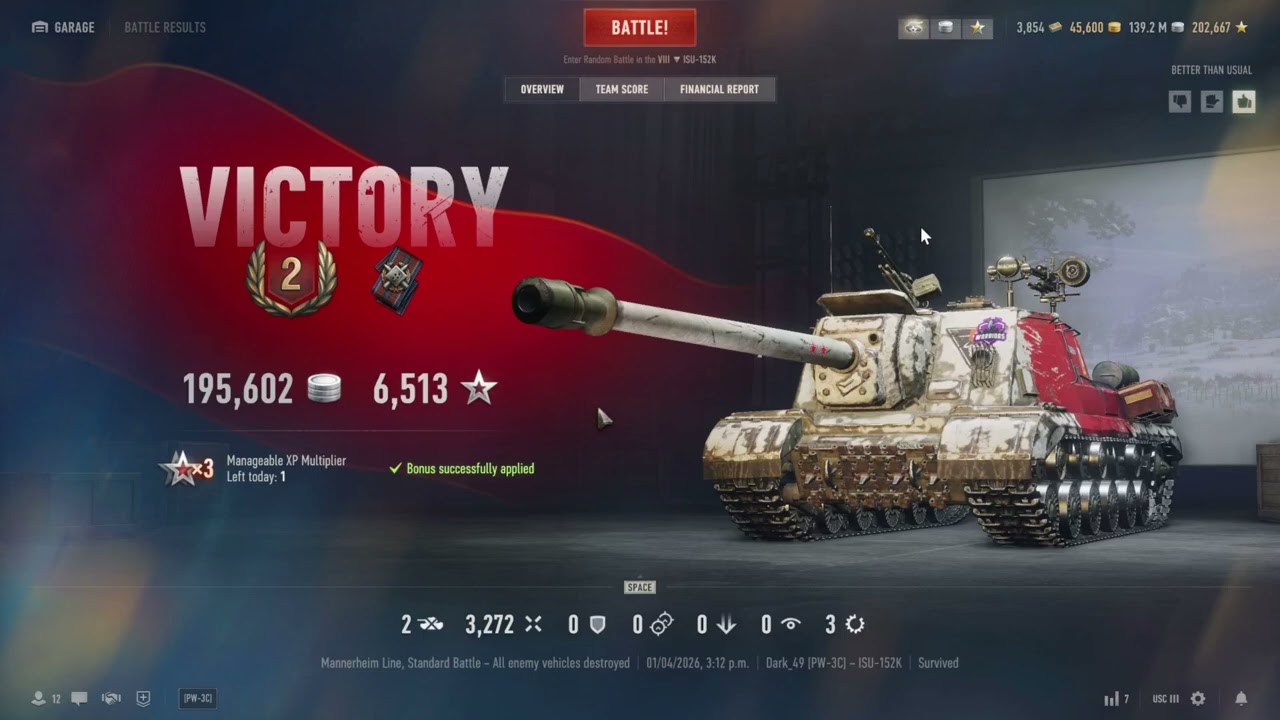 World Of Tanks ISU-152K Two Marks Of Excellence Gameplay! [HD & NO COMMENTARY]