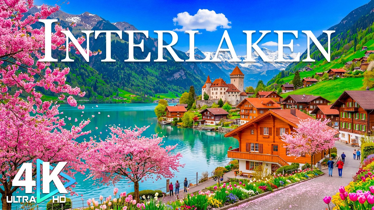 Interlaken Spring 4K | Turquoise Lakes, Alpine Valleys & Timeless Serenity
