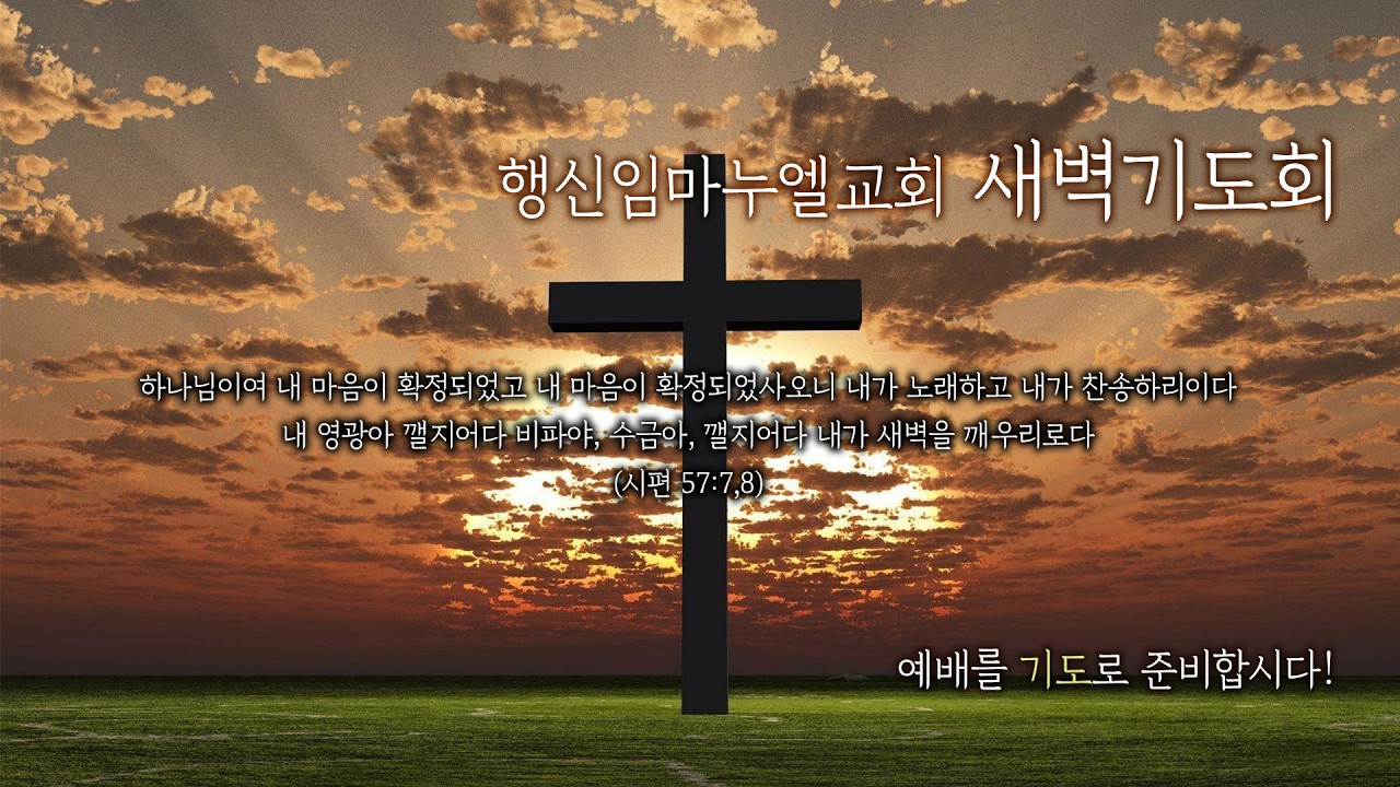 2026년 03월 11일 행신임마누엘교회 새벽기도회 막 16장