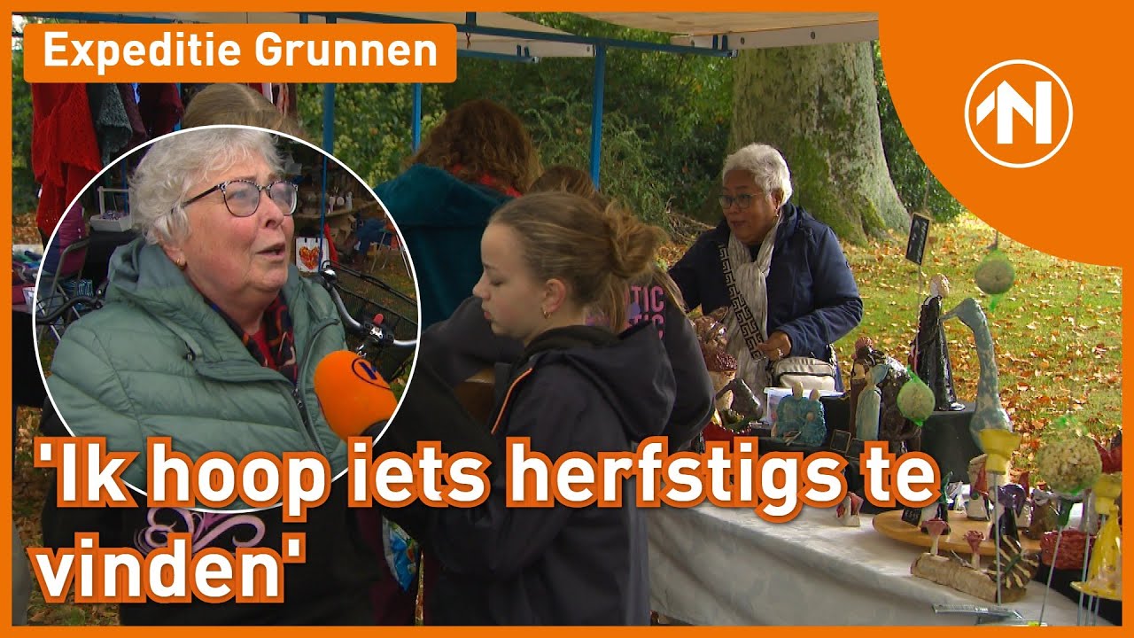 Ronald neemt een kijkje op de boerenherfstmarkt in Noordbroek