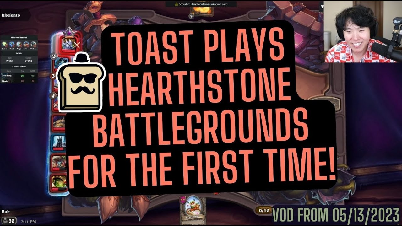 Disguised Toast Plays Hearthstone Battlegrounds for the first time! VOD from 05/13/2023
