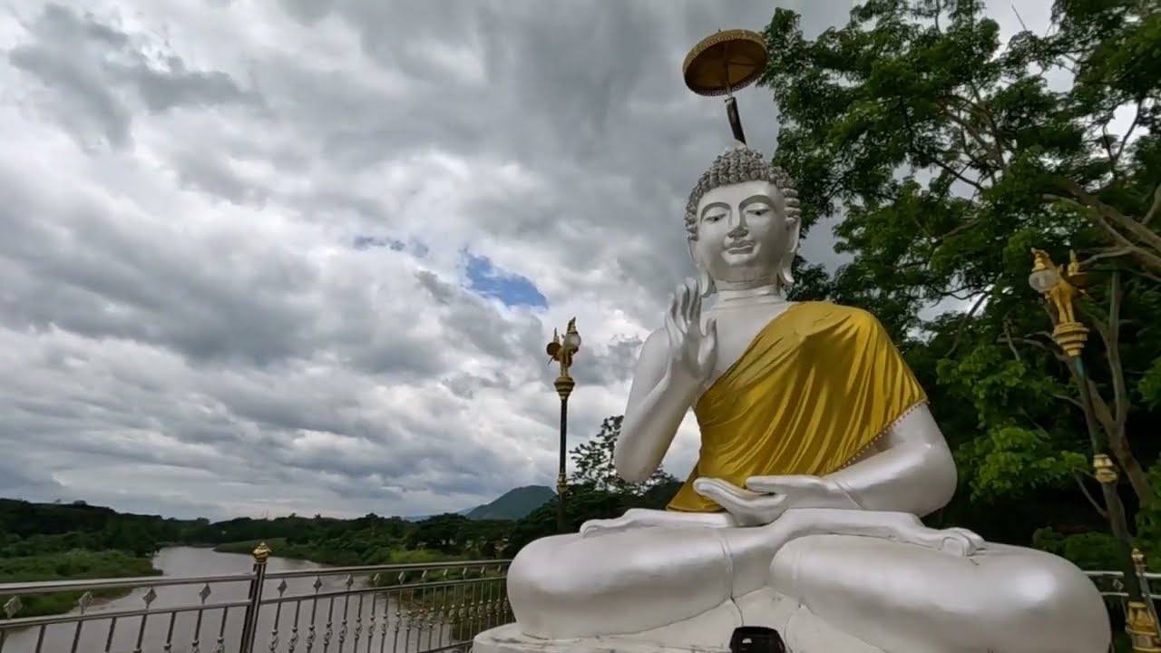 Exploring peaceful Buddha Caves in Chiangrai, Thailand.