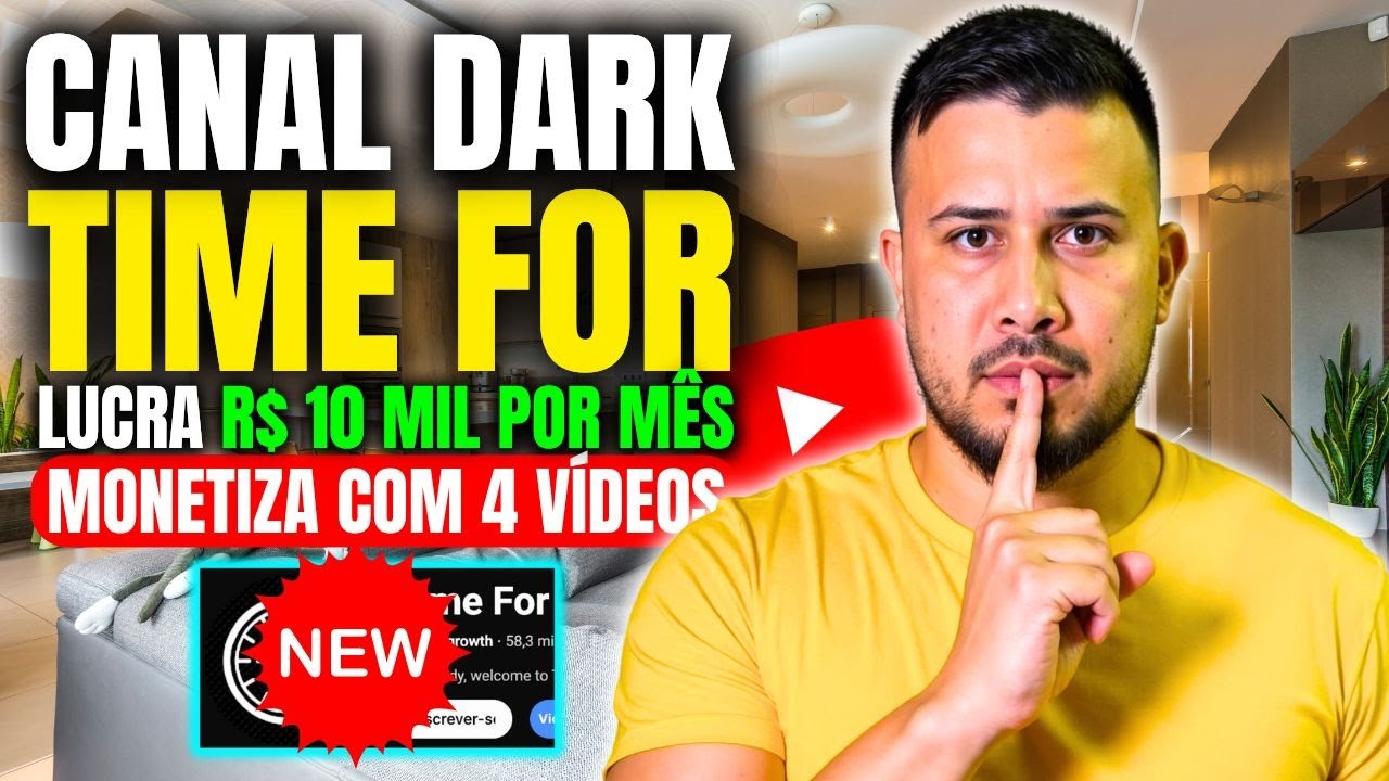 Como Criar um Canal Dark de INICIANTE que Monetiza R&aacute;pido e Ganhar Dinheiro com YouTube