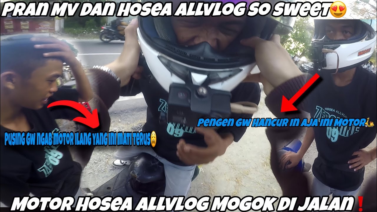 MOTOR HOSEA ALLVLOG MAT1 DI J3L3N‼️ PRAN MV PAKEIN HELM HOSEA ALLVLOG🤭.