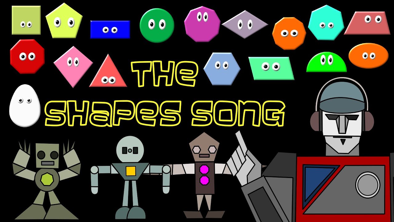 The Shapes Song: Shapes Rap/Chant - Robot Shape Song - The Kids' Picture Show (Fun Learning Video)