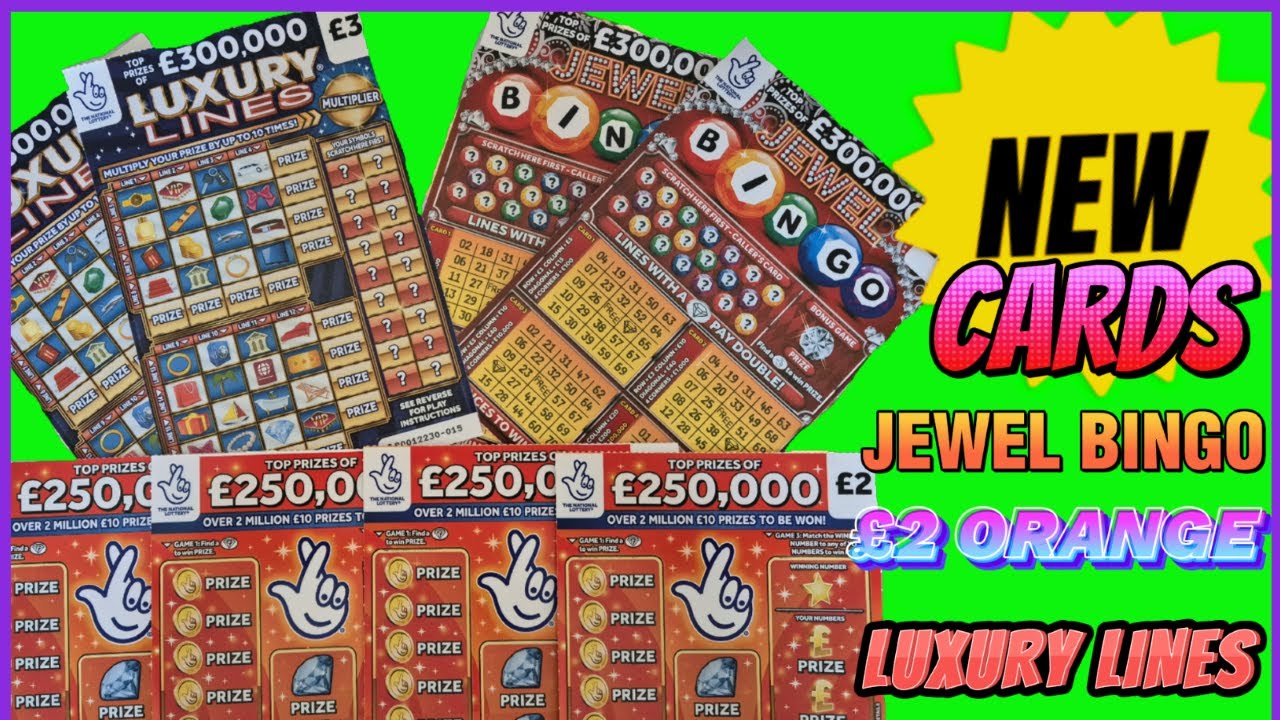 NEW SCRATCH CARDS JEWEL BINGO, LUXURY LINES, THE ORANGE ONE #scratch #crazy #scratchcards #lottery