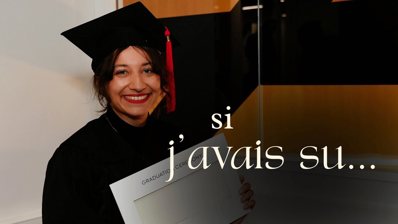 Ce que j'aurais voulu entendre à la fin de mes études...