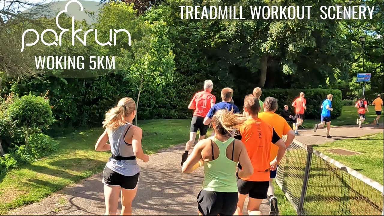 5KM Race Woking Parkrun | Virtual Run ASMR | Treadmill Workout Scenery
