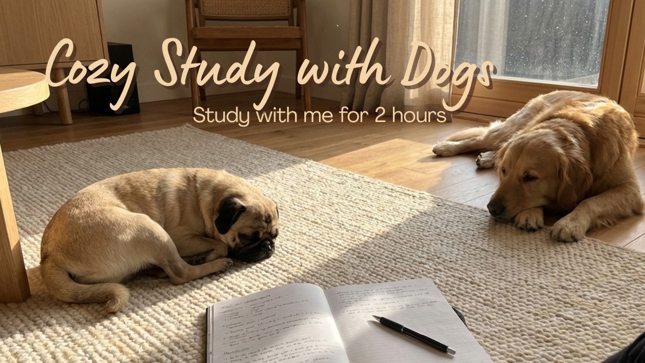 Cozy Study POV with Dogs | Relaxing Lofi Study Ambience #CozyStudy #StudyWithDogs #POVStudy