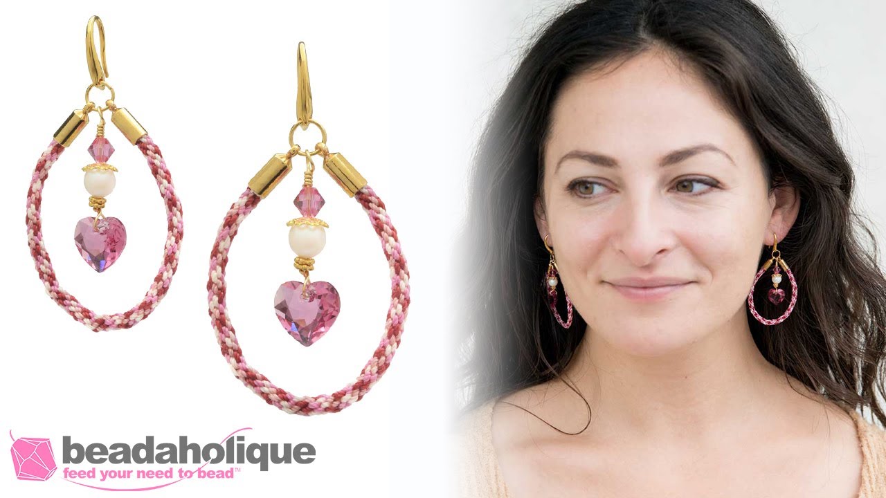 How to Make a Pair of Kumihimo Loop Earrings