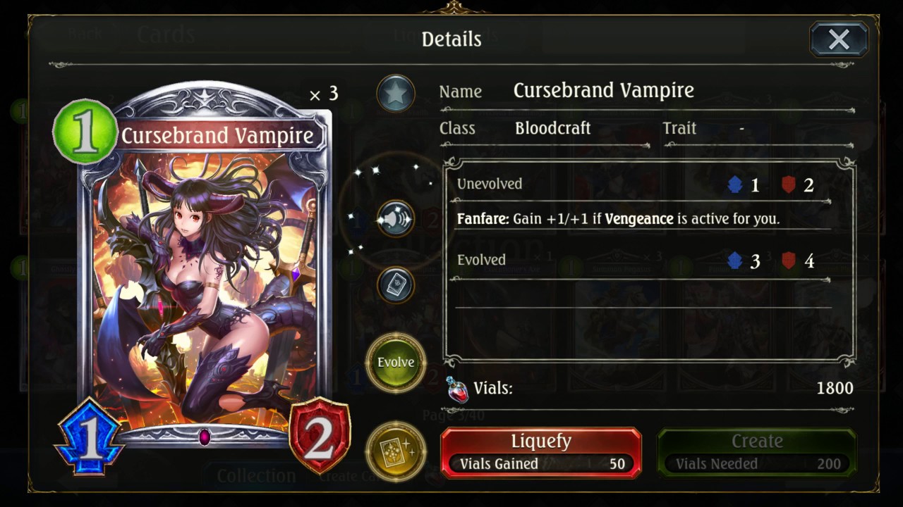 [Shadowverse] Cursebrand Vampire - Card Sounds (English)