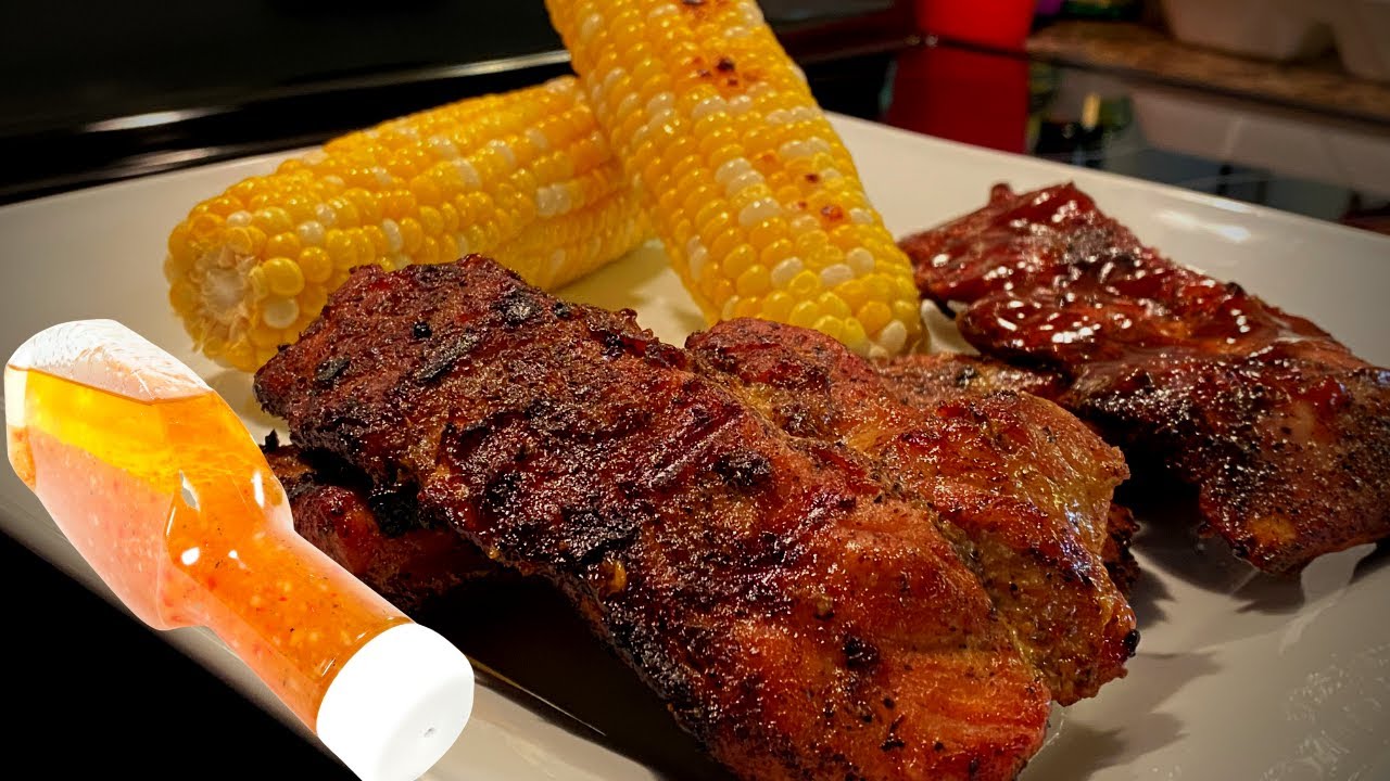ITALIAN DRESSING BBQ RIBS!!!! ON A CHARCOAL GRILL.