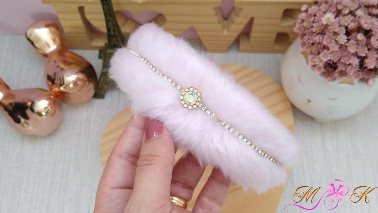 Como Fazer Tiara de Pelúcia, simples e fácil /Kaká Magalhães