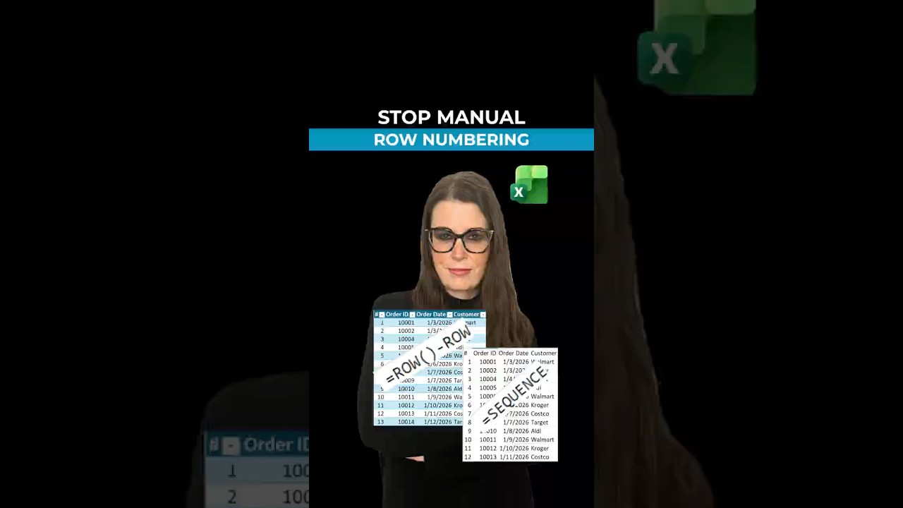Excel Row Numbering &mdash; 2 Ways That Update Automatically