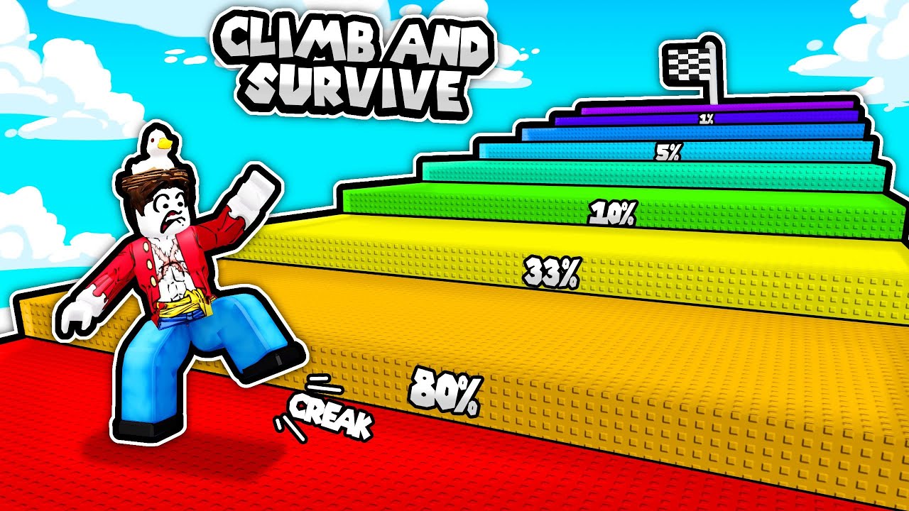 every step LESS CHANCE to SURVIVE in Roblox Stairs RNG
