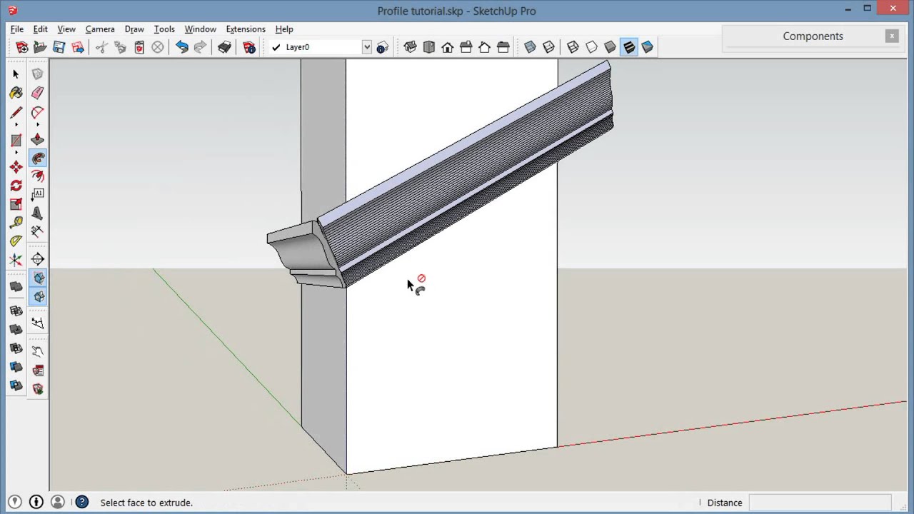 Разработка профилей наклона в SketchUp