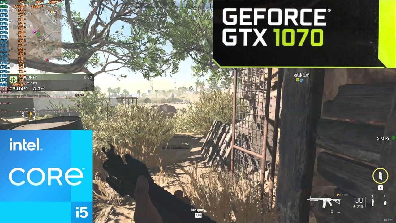 Warzone 2: Season 2 - Battle Royale : GTX 1070 8GB + i5-12600K : Low Settings : Nvidia 531.18
