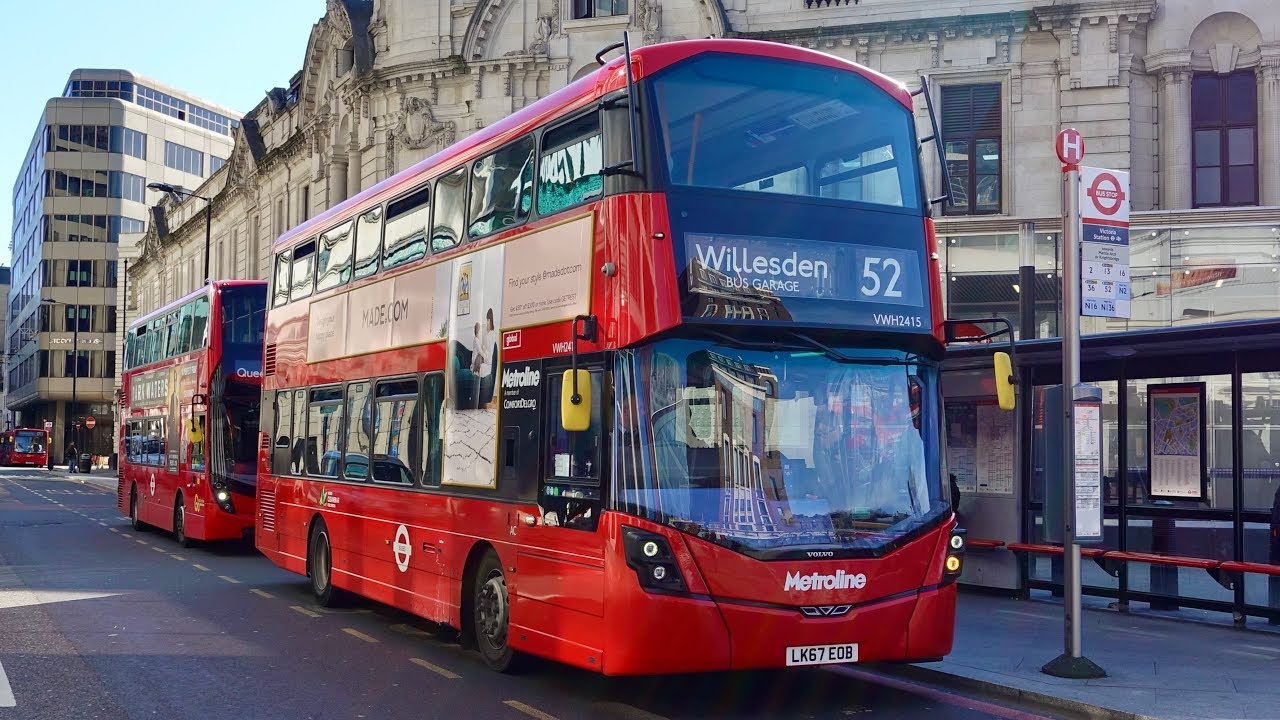 London Bus Route 52 - Victoria to Willesden Bus Garage - Subtitles