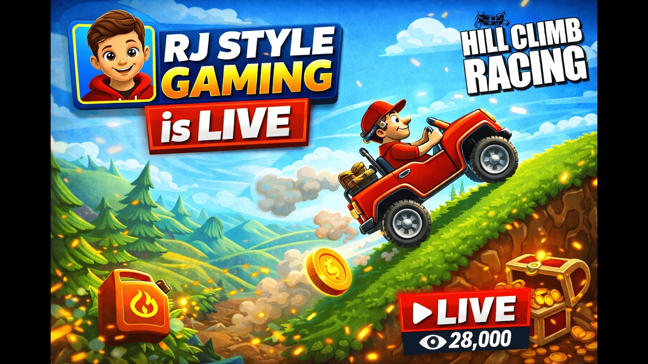 🚗 Hill Climb Racing LIVE | Genz Playz 🔴 #HillClimbRacing #GenzPlayz #LiveGaming #RacingGame