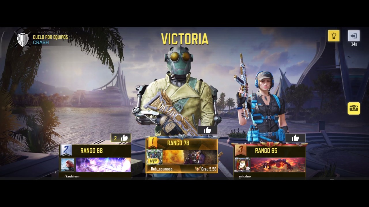 partida igualada en la nueva temporada de call of duty mobile de duelo por equipos en crash