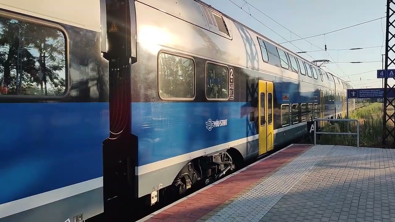 Dupla KISS emeletes vonat Jégmadár Expressz - Kőbánya felsőnél