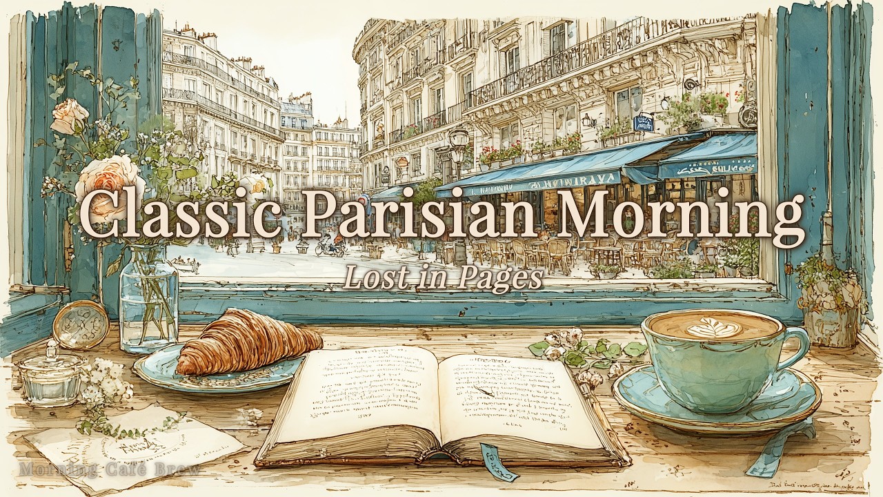 Classic Parisian Morning ☕ Lost in Pages | 90-Min Café Jazz for Reading & Slow Focus