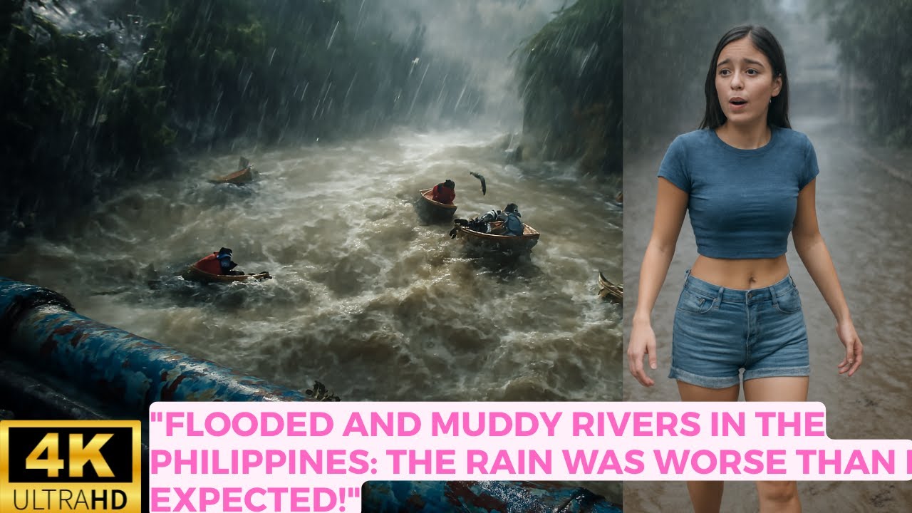 [4K] 🇵🇭 San Pedro Laguna Flooding & Muddy Rivers | Walking on a Rain | Typhoon Season Philippines